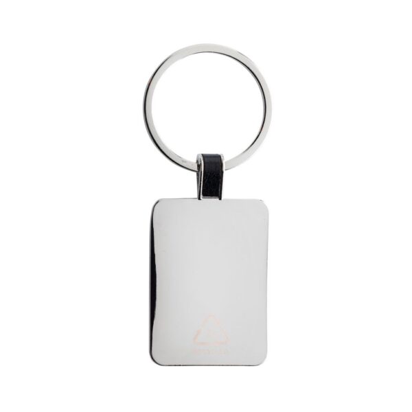 RCS recycled zinc alloy rectangle keyring P191.6302