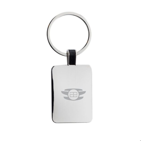 RCS recycled zinc alloy rectangle keyring P191.6302