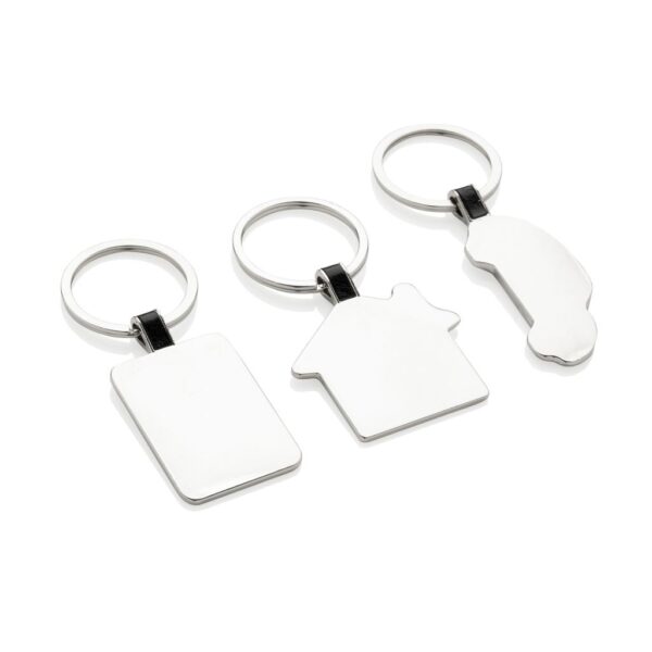 RCS recycled zinc alloy rectangle keyring P191.6302