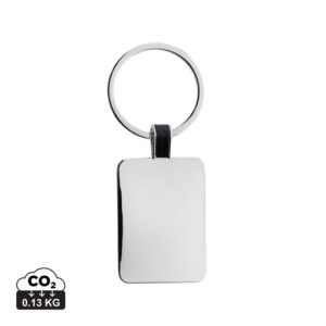 RCS recycled zinc alloy rectangle keyring P191.6302