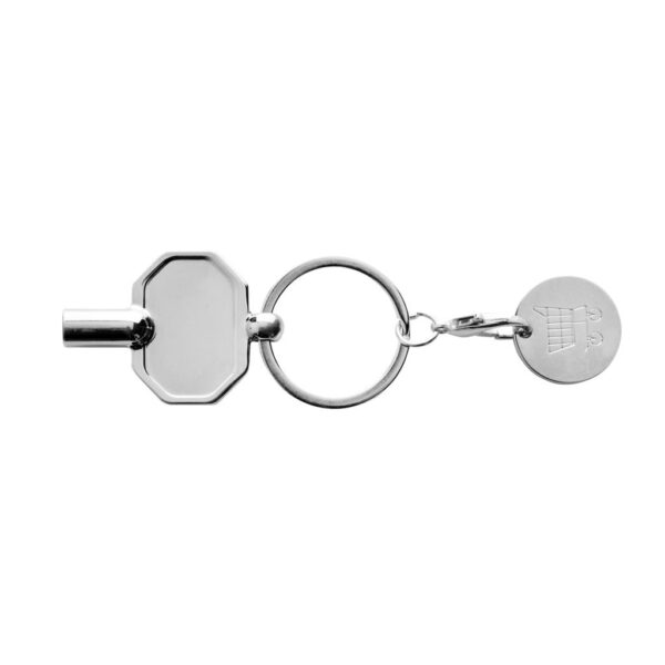 RCS recycled zinc alloy radiator key keychain with coin P191.7002