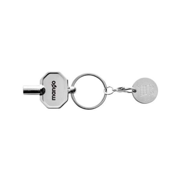 RCS recycled zinc alloy radiator key keychain with coin P191.7002