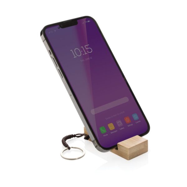 Standkey bamboo keychain phone stand P301.3809