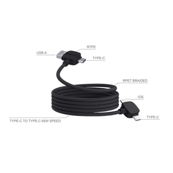 Urban Vitamin Stockton 65W RCS RTPE/RPET magnetic cable P302.7101