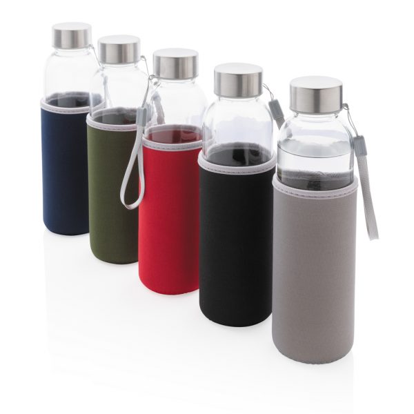 Glass bottle with neoprene sleeve P433.437