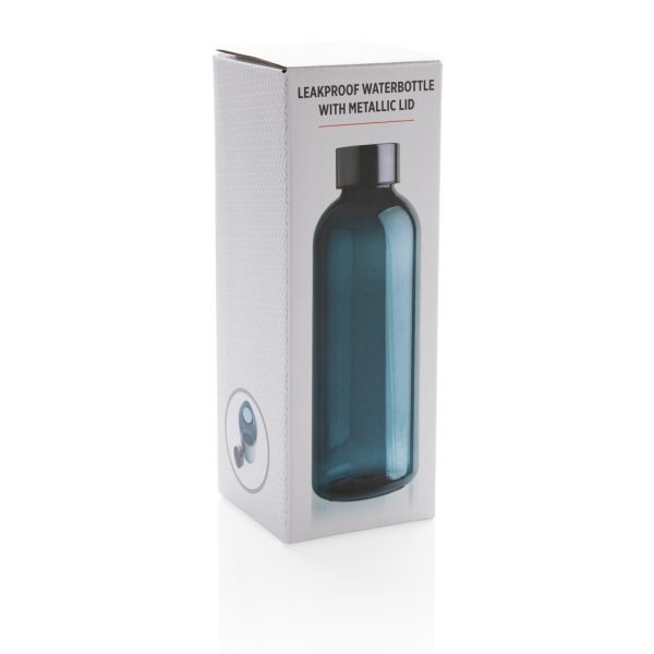 Leakproof water bottle with metallic lid P433.445