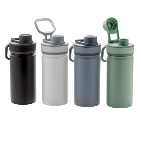 Vacuum stainless steel bottle with sports lid 550ml P436.193