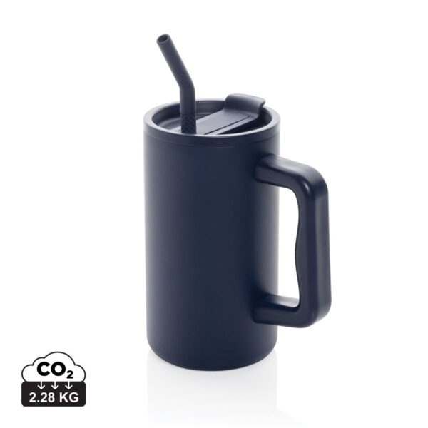 Cube RCS certified recycled steel mug 800ml P437.3125