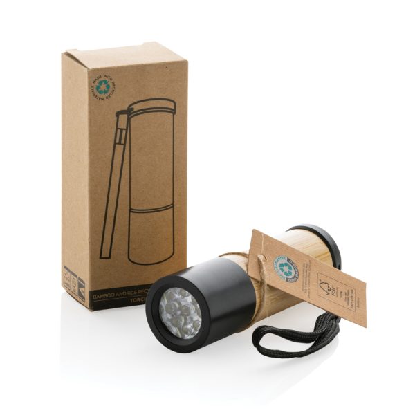 Bamboo and RCS certfied recycled plastic torch P513.379