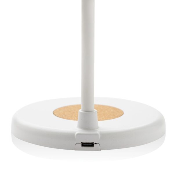 Zenara RCS recycled plastic and cork 15W wireless desk lamp P514.0303