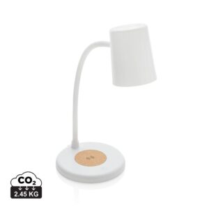 Zenara RCS recycled plastic and cork 15W wireless desk lamp P514.0303