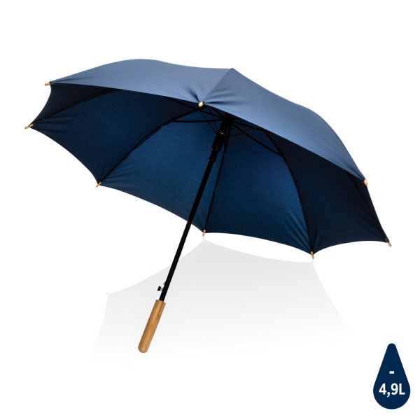 23" Impact AWARE™ RPET 190T auto open bamboo umbrella P850.655