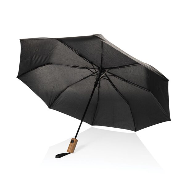 Kaycey 21" AWARE™ RPET Acacia wood mini auto open umbrella P850.7001