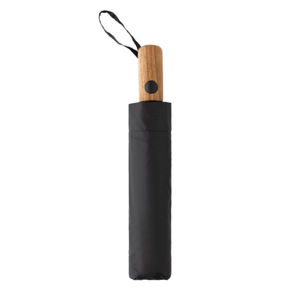 Kaycey 21" AWARE™ RPET Acacia wood mini auto open umbrella P850.7001