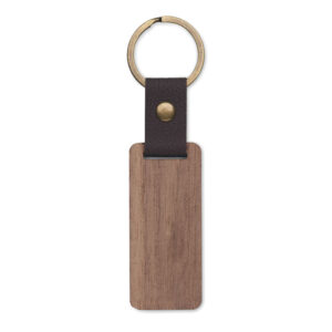 Key ring in walnut and PU NAWKEY MO2369-40