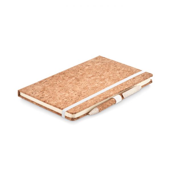 A5 cork notebook with pen SUBER SET MO6202-13