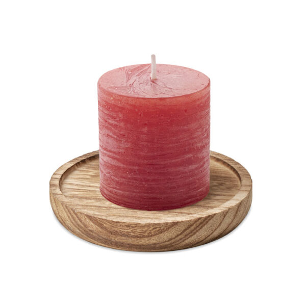 Candle on round wooden base PENTAS MO6282-05