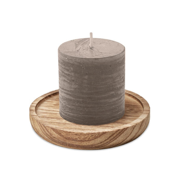 Candle on round wooden base PENTAS MO6282-07