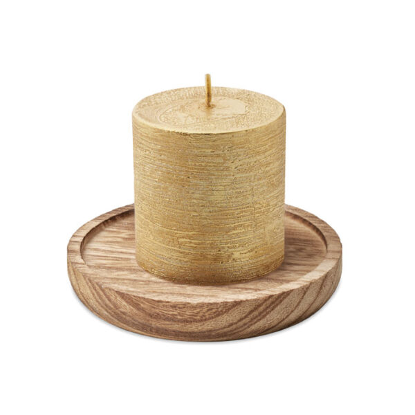 Candle on round wooden base PENTAS MO6282-98